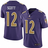 Nike Men & Women & Youth Ravens 12 Jaleel Scott Purple Color Rush Limited Jersey,baseball caps,new era cap wholesale,wholesale hats